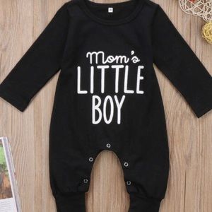 Mom’s Little Boy Black Playsuit